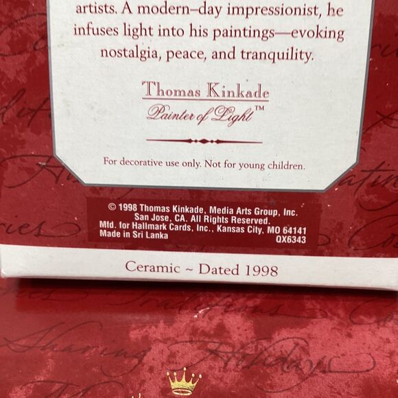 Hallmark Thomas Kinkade Christmas Ornament Collection Four Boxed Decorations - Picture 15 of 16